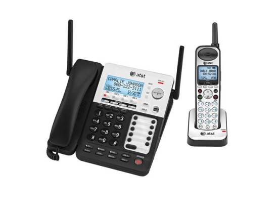 AT&T Syn JSB67138 4-line Analog Corded/Cordless Small Business System (Black/Silver)