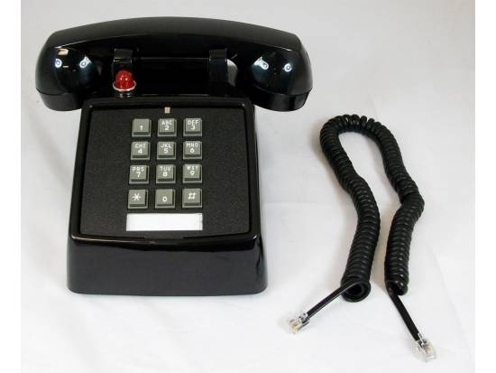 Cortelco 2500 Black Desk Phone w/ Message Light - Grade A