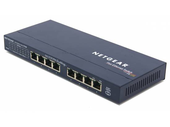 Netgear FS108 8-Port 10/100 Fast Ethernet Switch V2 - Refurbished