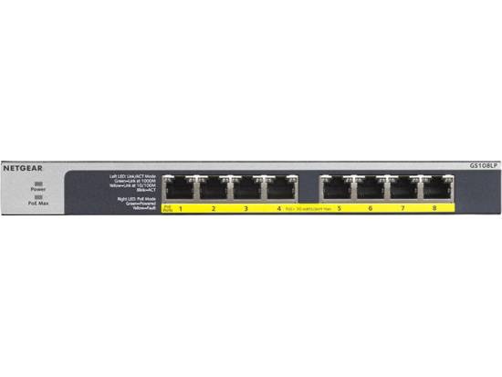 Netgear GS108LP 8-Port Unmanaged Switch (8x Gigabit PoE+)