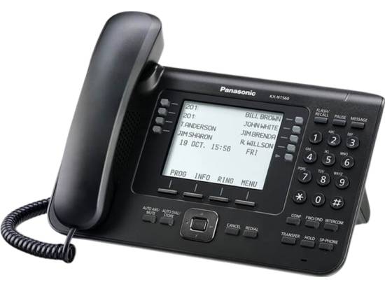 Panasonic KX-NT560 Black Backlit Display Executive IP Phone - Grade B