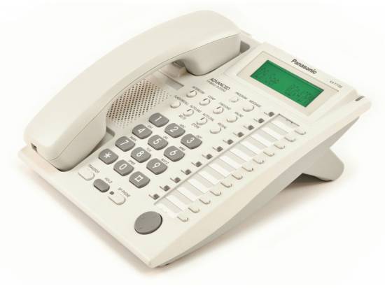 Panasonic KX-T7735-W LCD 24 Button Speakerphone with 3 Line non-Backlit LCD Display White