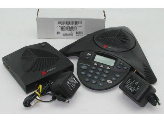 Polycom SoundStation 2W EX Black 12-Button Wireless Analog Display Conference Phone (2200-07800-001) - Grade A